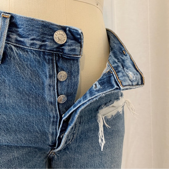 Agoldie Distressed Denim Jeans Size 27 - Picture 6 of 7